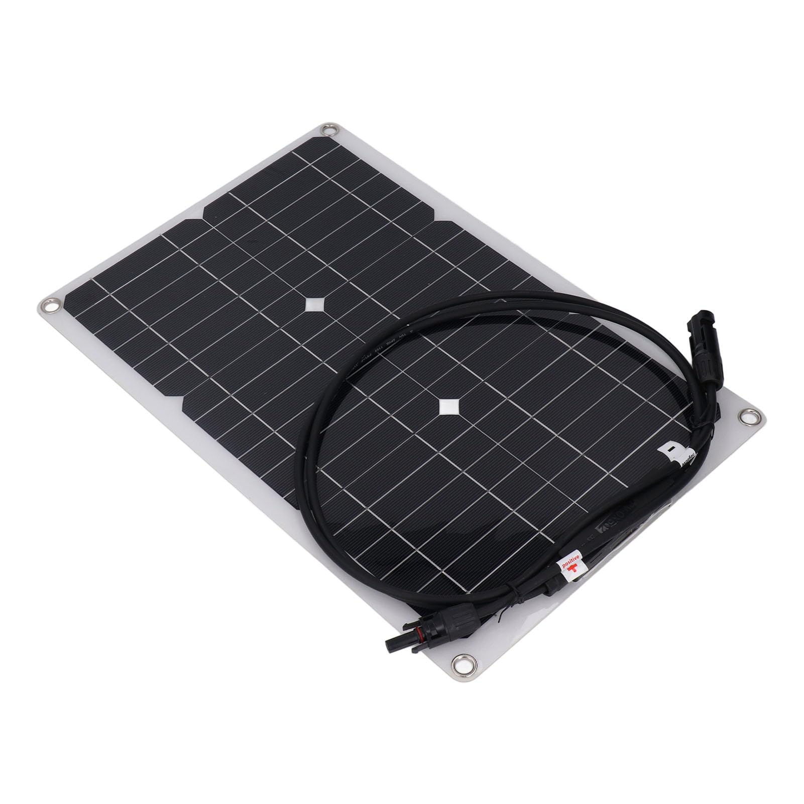 Sorandy 20 W Monokristallines Solarpanel, Hocheffiziente, Flexible Solarladeplatine für Outdoor-Überwachungskameras, Netzunabhängige 12-V-Batterie