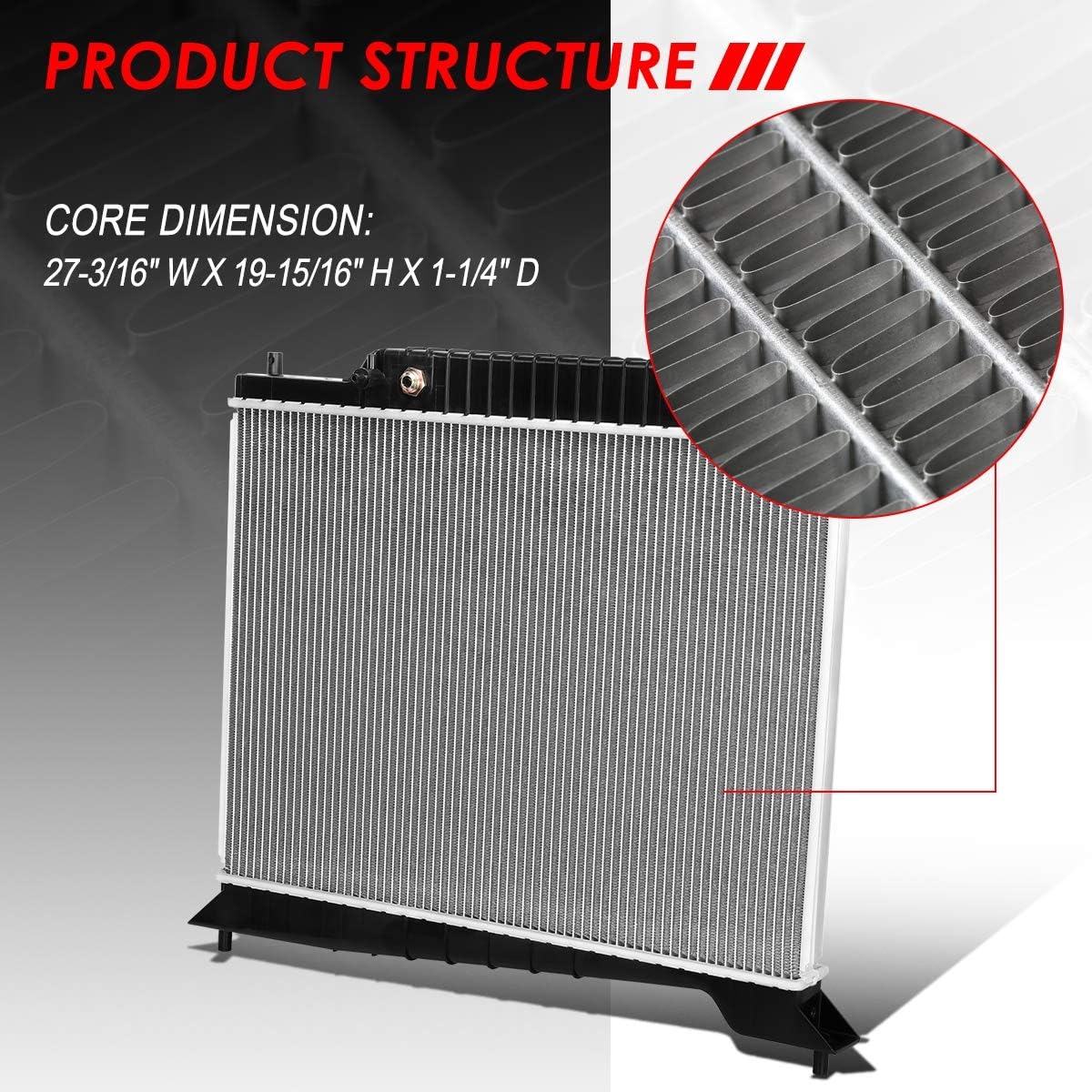 Auto Dynasty Radiator Compatible with 2002-2004 Ford Expedition Lincoln Navigator 4.6L 5.4L AT, DPI 2609 Factory Style 1-Row Cooling Radiator, Aluminum Core