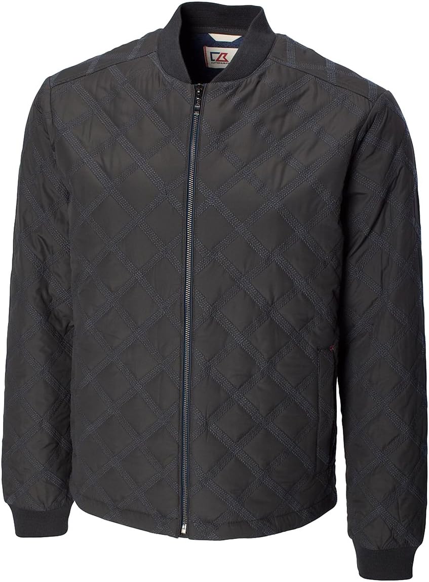 Cutter & Buck BDO00005 Mens Seneca Quilted Jacket, CharcoalXLT