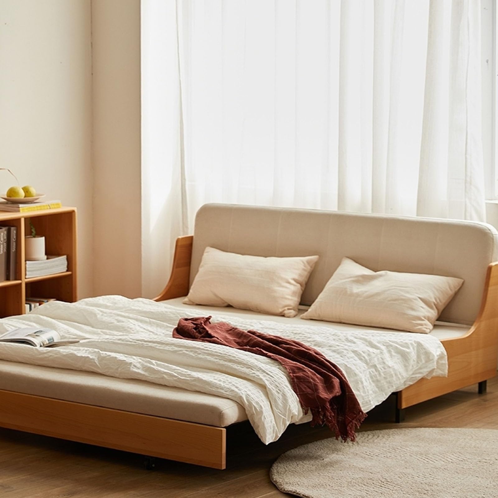 Divano letto pieghevole Divano letto trasformabile a due posti con estraibile for soggiorno, camera da, appartamento, piccolo spazio