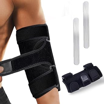 Elbow Brace for Cubital Tunnel Ulnar Nerve Support, Adjustable Night Elbow Splint &Tennis Elbow Strap with Compression Sleeve,Tendonitis, Stabilizer Support for Women and Men