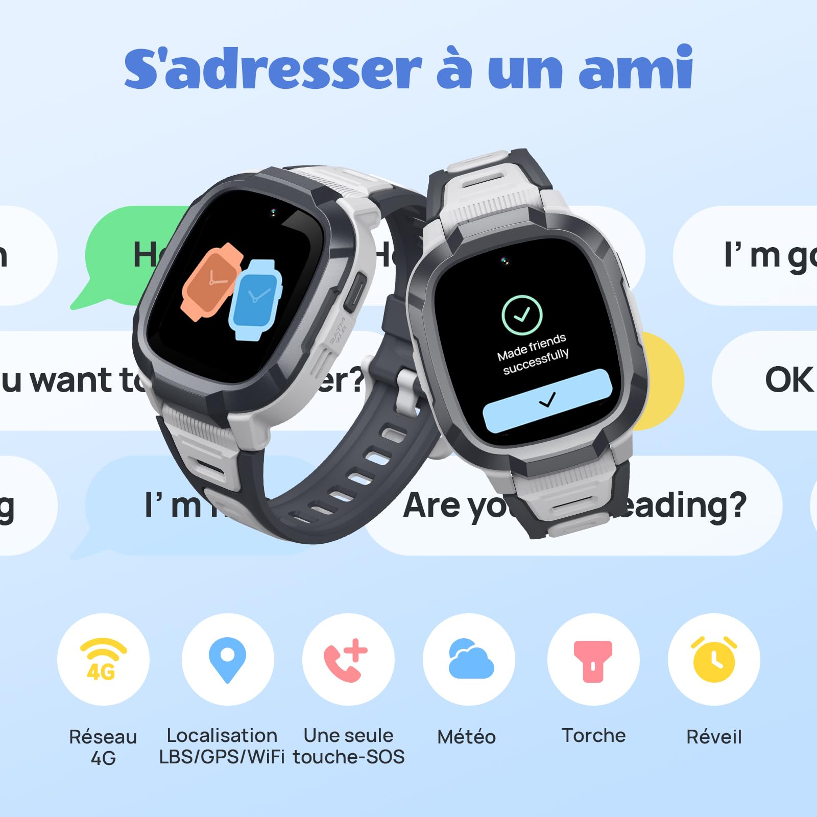 Mibro Kids Watch Phone P6 Montre Connectée Enfant 4G Caméra 2MP, Localisation GPS 7-en-1, Alerte SOS, Autonomie 5 Jours Usage Quotidien, Étanche 2ATM - Idéal Sécurité et Communication (Gris)