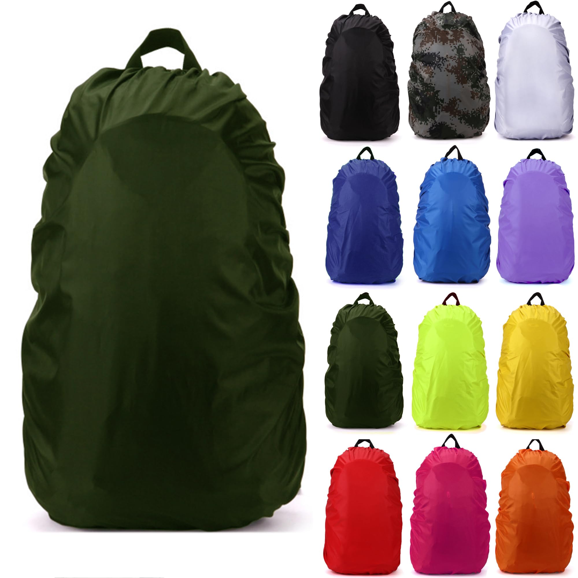 Van Der Linn Waterproof Backpack Cover 35L 70L Bag Camping Hiking Outdoor Rucksack Rain Dust (Green (70L))