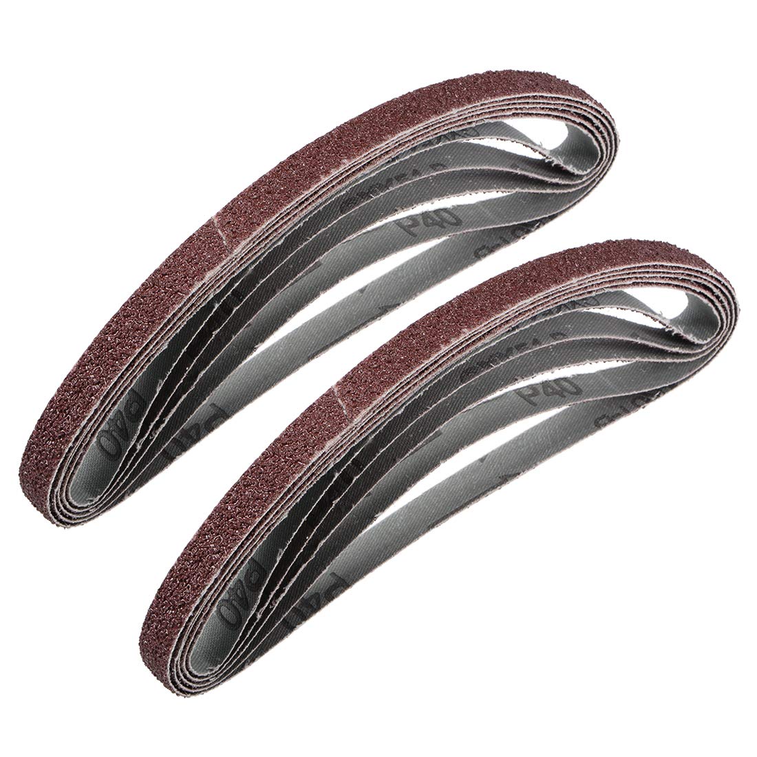uxcell 1/2" x 18" 40 Grit Sanding Belt Aluminum Oxide Sandpaper Belts for Portable Strip Sander Wood Finishing Metal Drywall Polishing Sharpening