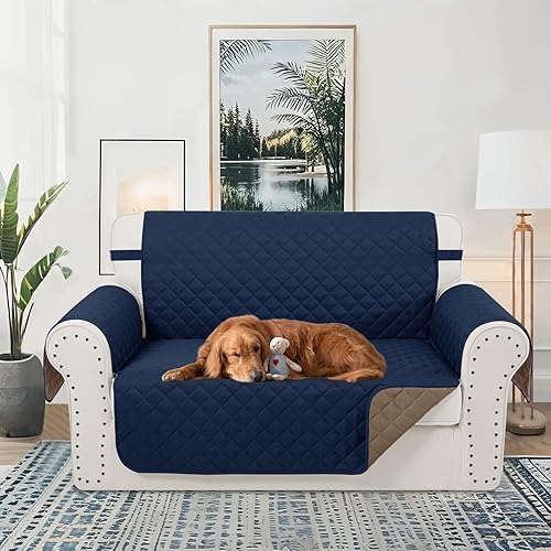 Miniatura 2 de Fundas para silla reclinable, reversible, funda de sofá para mascotas, protector de muebles para niños perezosos (silla de 23 pulgadas, azul