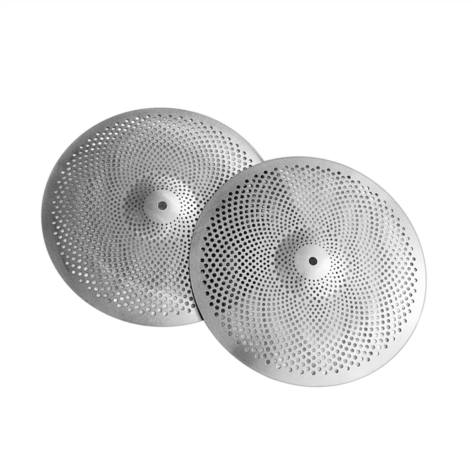 Cymbale À Faible Volume Cymbale Charleston De 15 Pouces pour Instrument De Percussion À Batterie Cymbales pour débutants (Color : Silver)