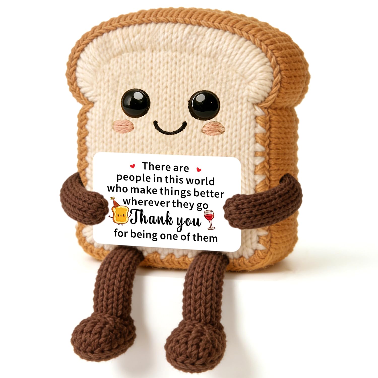 TTOVEN Leaving Gifts for Colleagues Women Men Handmade Positive Toast Crochet Thank You Gifts