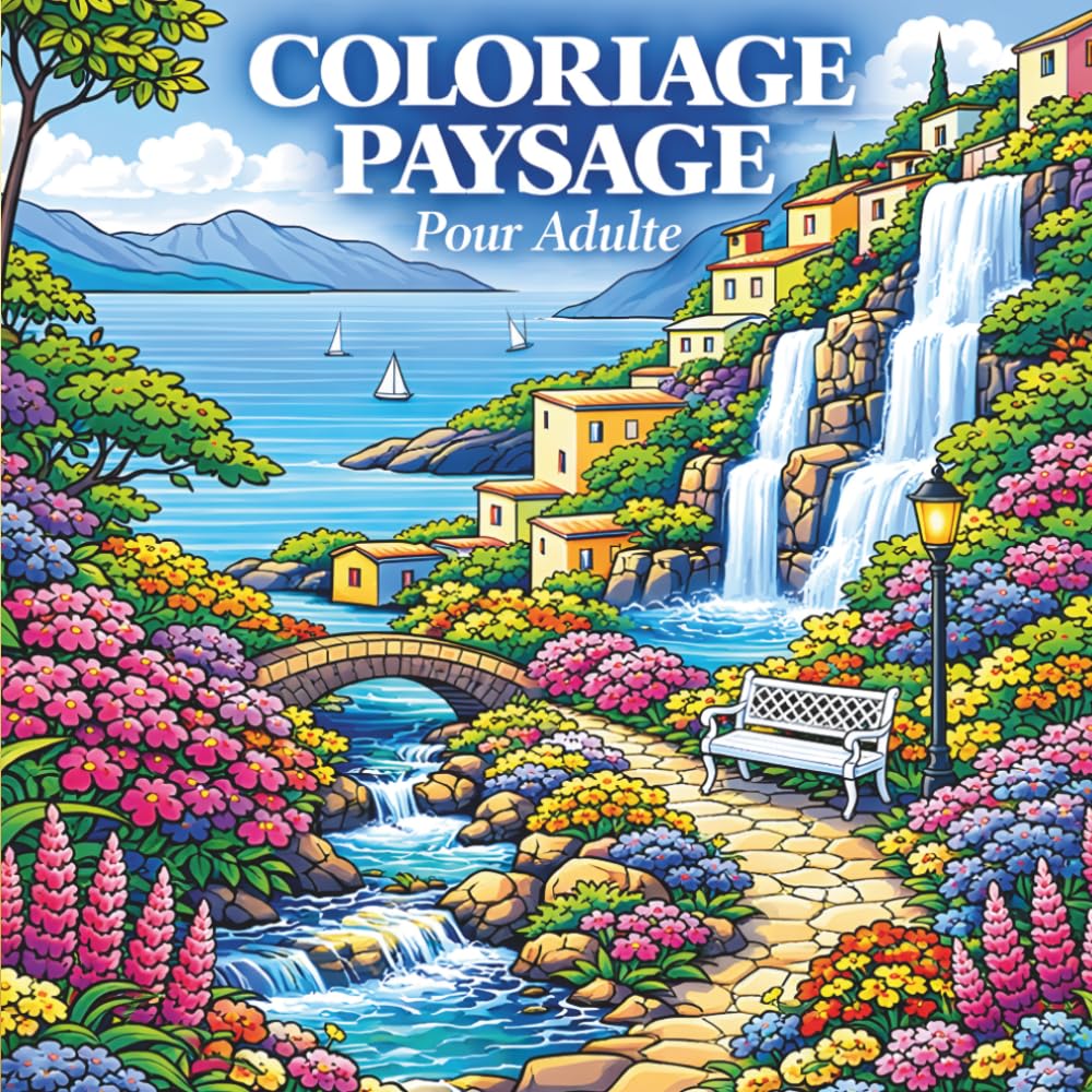 Coloriage Pour Adulte: 60 Paysages à colorier - Livre de magnifiques dessins apaisants, relaxants, zen et antistress - Montagne Nature Fleurs Forêt ... et Designs uniques et originaux