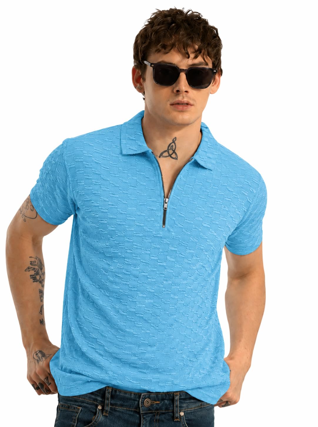 Preneum Men's Poly Cotton Rich Solid Polo Tshirt | Collar Tshirts | Half Sleeves | Plain-Regular Fit (Available in Plus Sizes)-picture-17