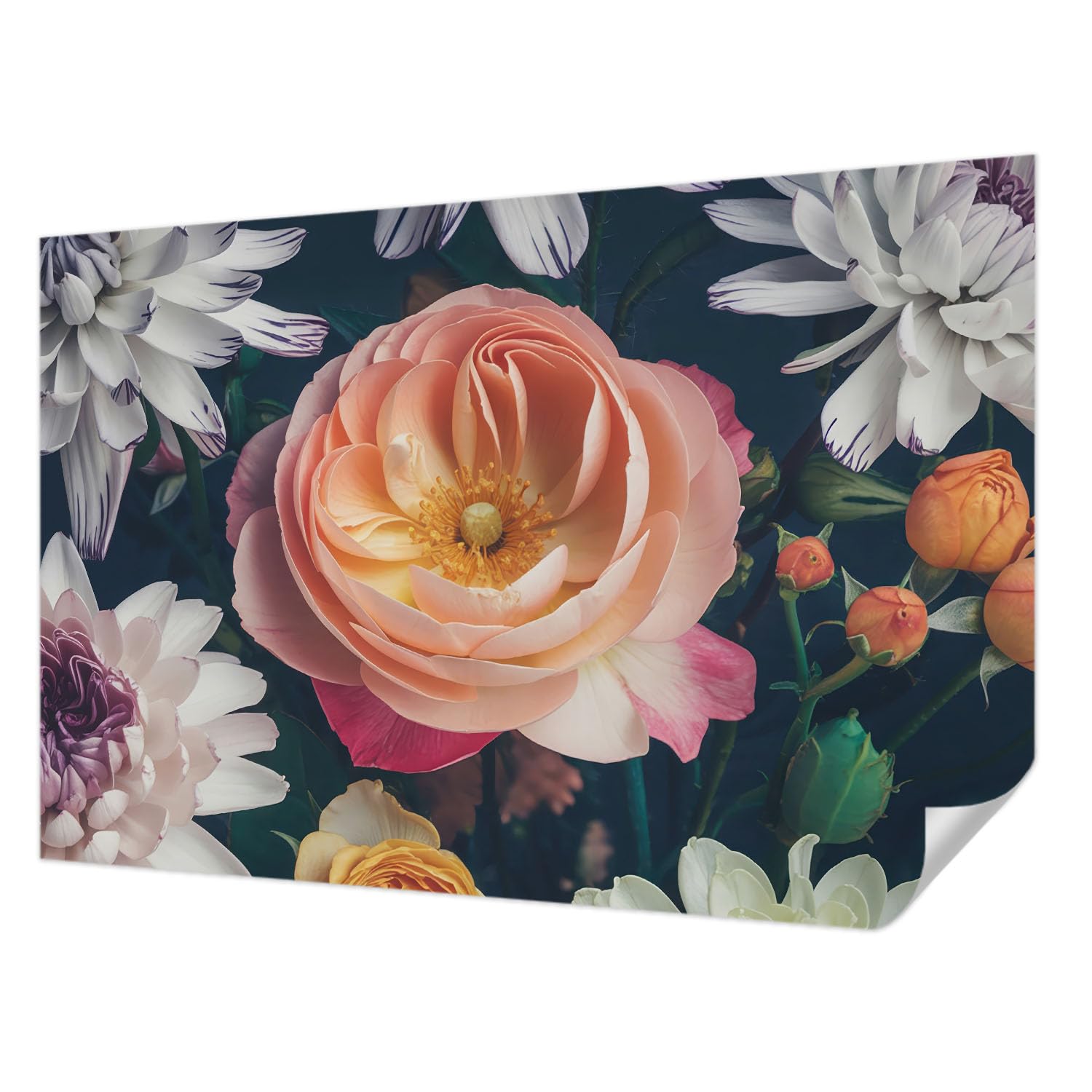 Papier peint adhésif fleurs Tulup pour créer une ambiance cocooning dans la chambre à coucher