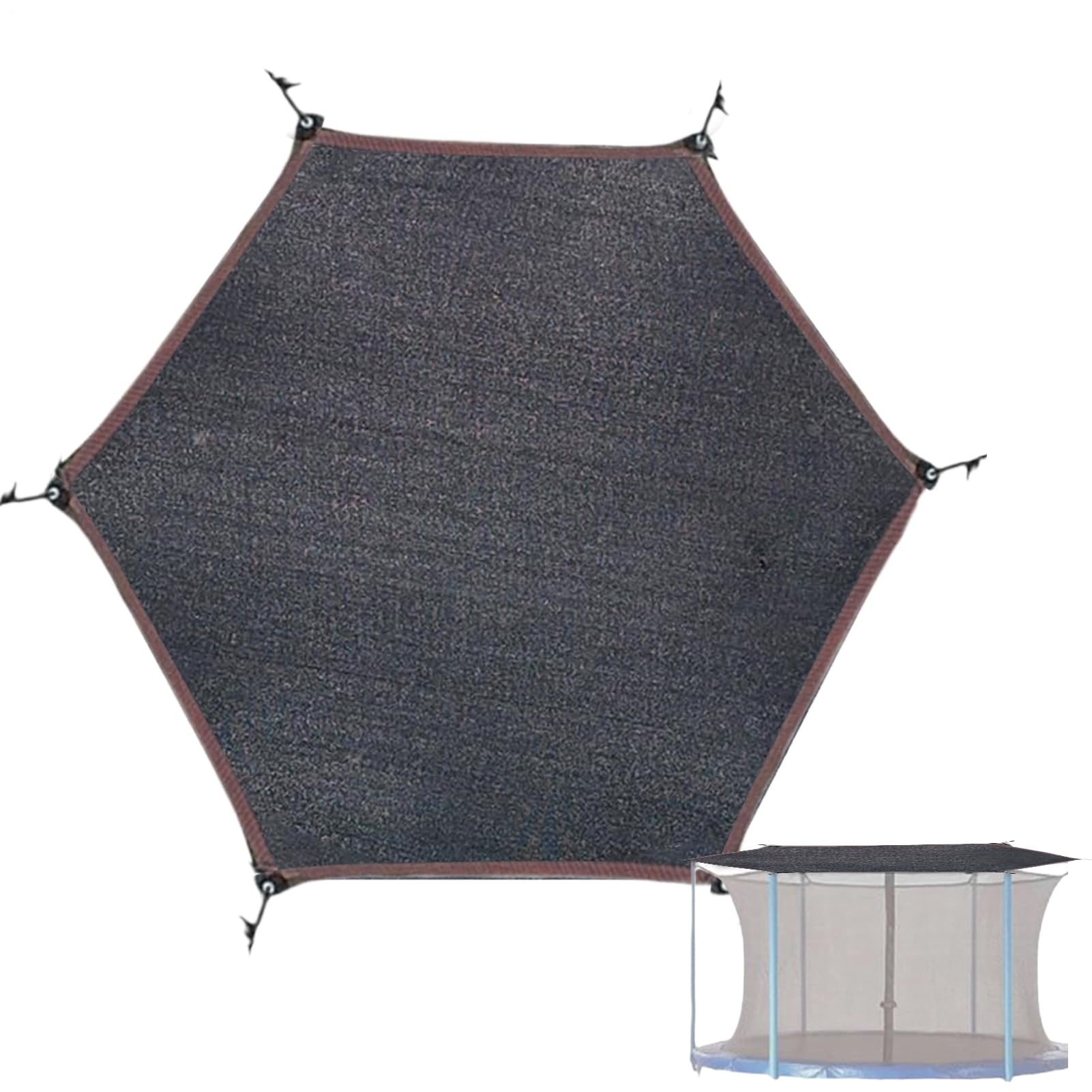 Trampoline Sunshade, Trampoline Shade Cover, 6ft/8ft/10ft/12ft/14ft/16ft UV Resistant TrampolineTent, 6/8 Pole SunproofTrampoline Protective CoverWaterproof Top Cover For Outdoor Backyard Playground