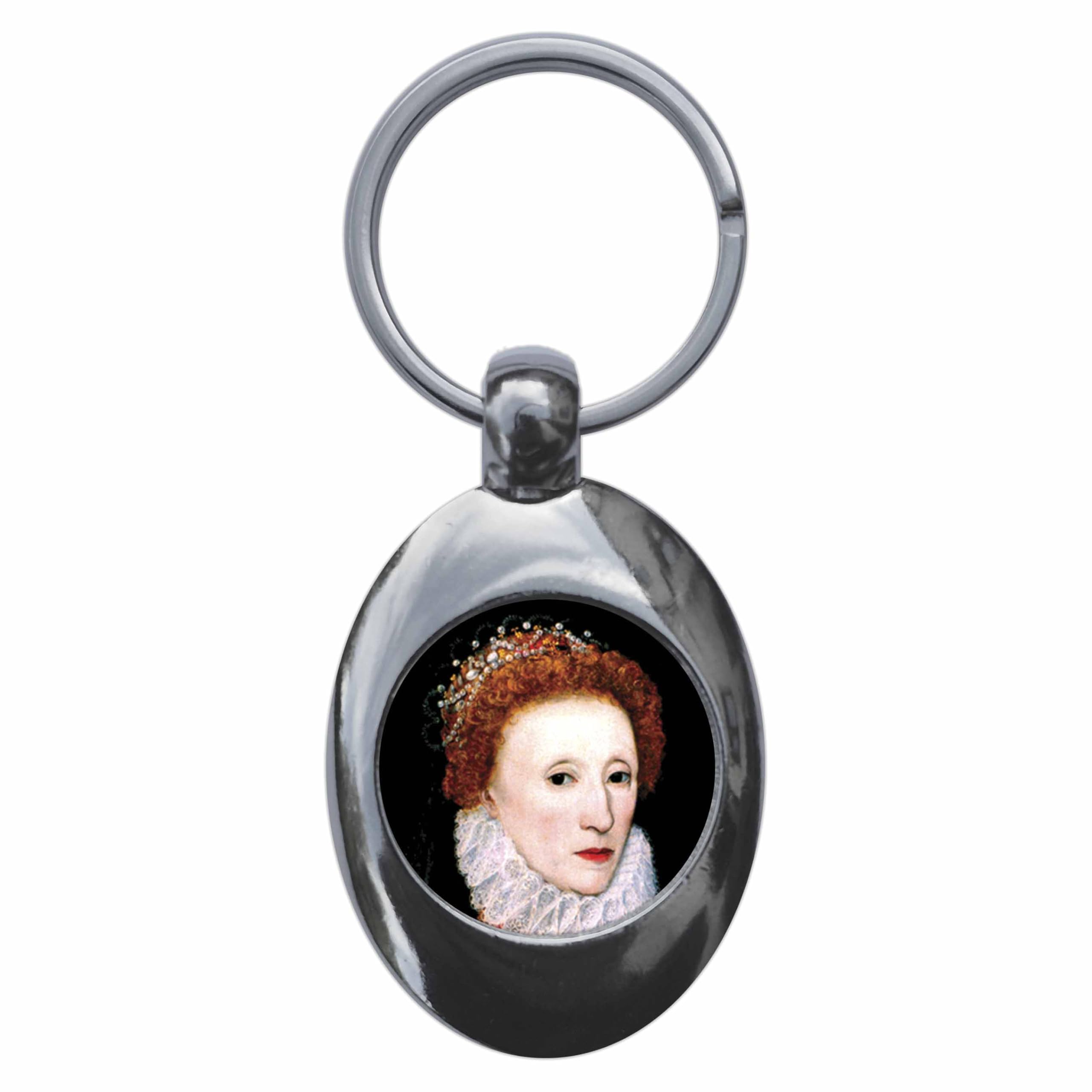 Ozorath Queen Elizabeth I Keyring Keychain Key Ring Chain With Trolley Coin