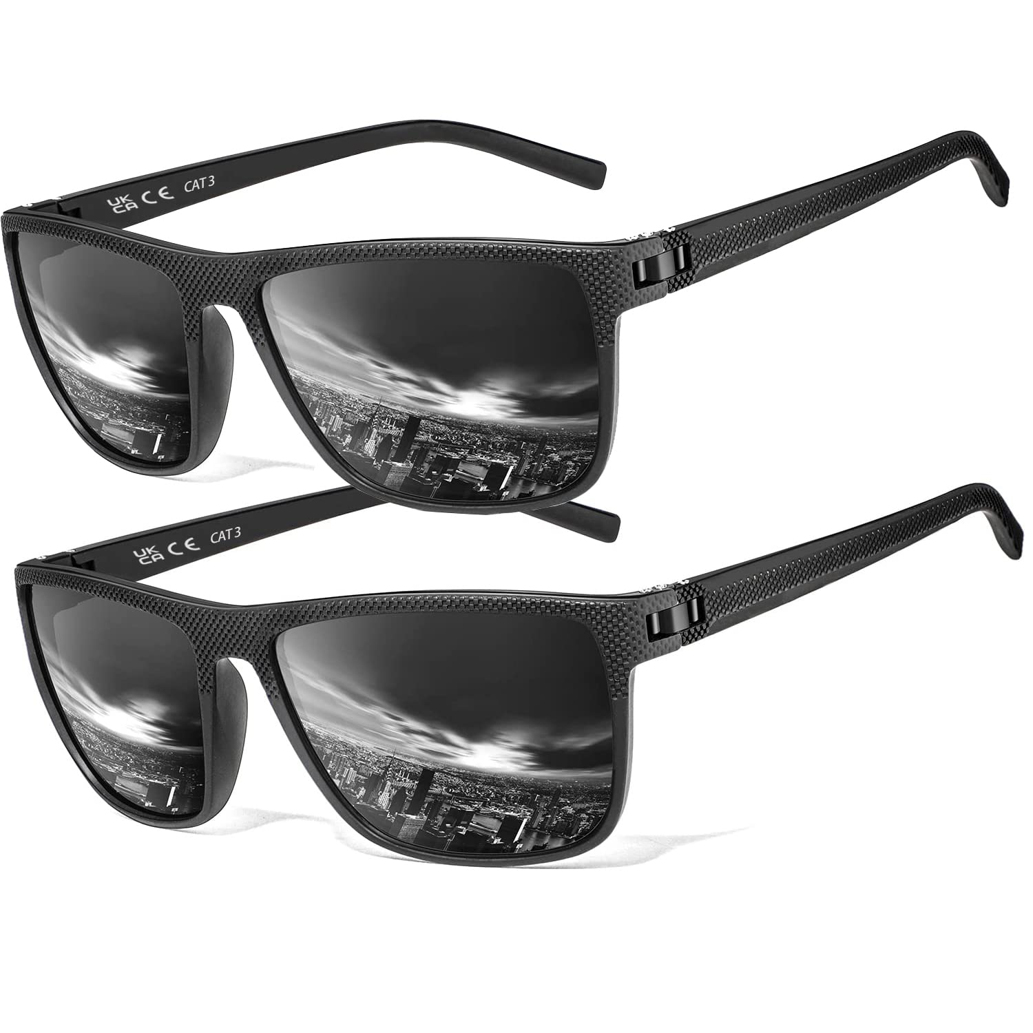 Perfectmiaoxuan Polarisierte Sonnenbrille Herren/Damen, Vintage Elegant Brillengestell Klassisch, HD-Pilotobjektive; Outdoor-Sportarten,Golf,Fahren,Angeln,Reisebrille Mode Sonnenbrille