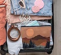 Vista 4 de IWXYI Bolsa de maquillaje boho YL, Boho Mountain