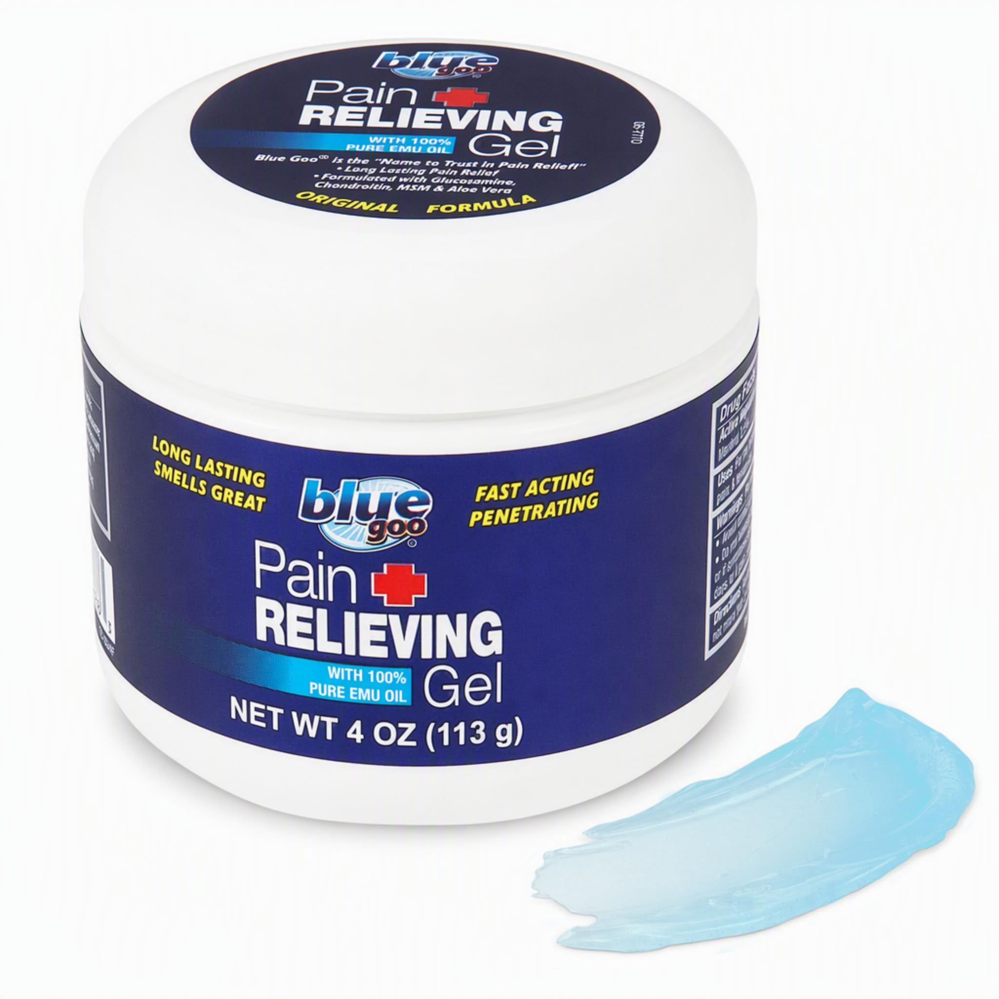 Blue Goo Pain Relieving Gel – Fast-Acting Cooling Relief for Back, Neck and Joint Discomfort, Soothes Headache, Leg and Foot Pain, Made with 100% Pure Emu Oil – 32 oz (1 Pack) — Amazon image 11
