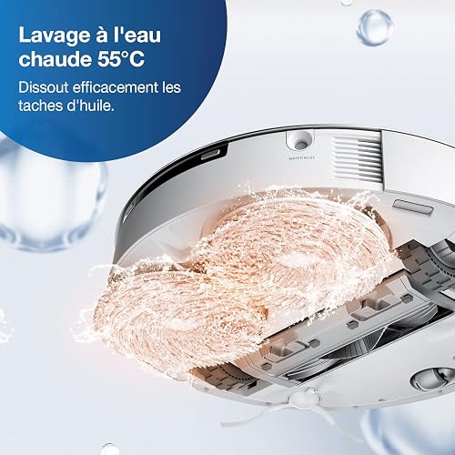 ECOVACS DEEBOT T20 Omni 6000Pa Robot aspirateur Laveur, Auto Levage de la serpillière, Nettoyage à l'eau Chaude et séchage, Vidage Automatique, détection d'obstacles 3D, réservoir d'eau 4L, Alexa/APP - 5
