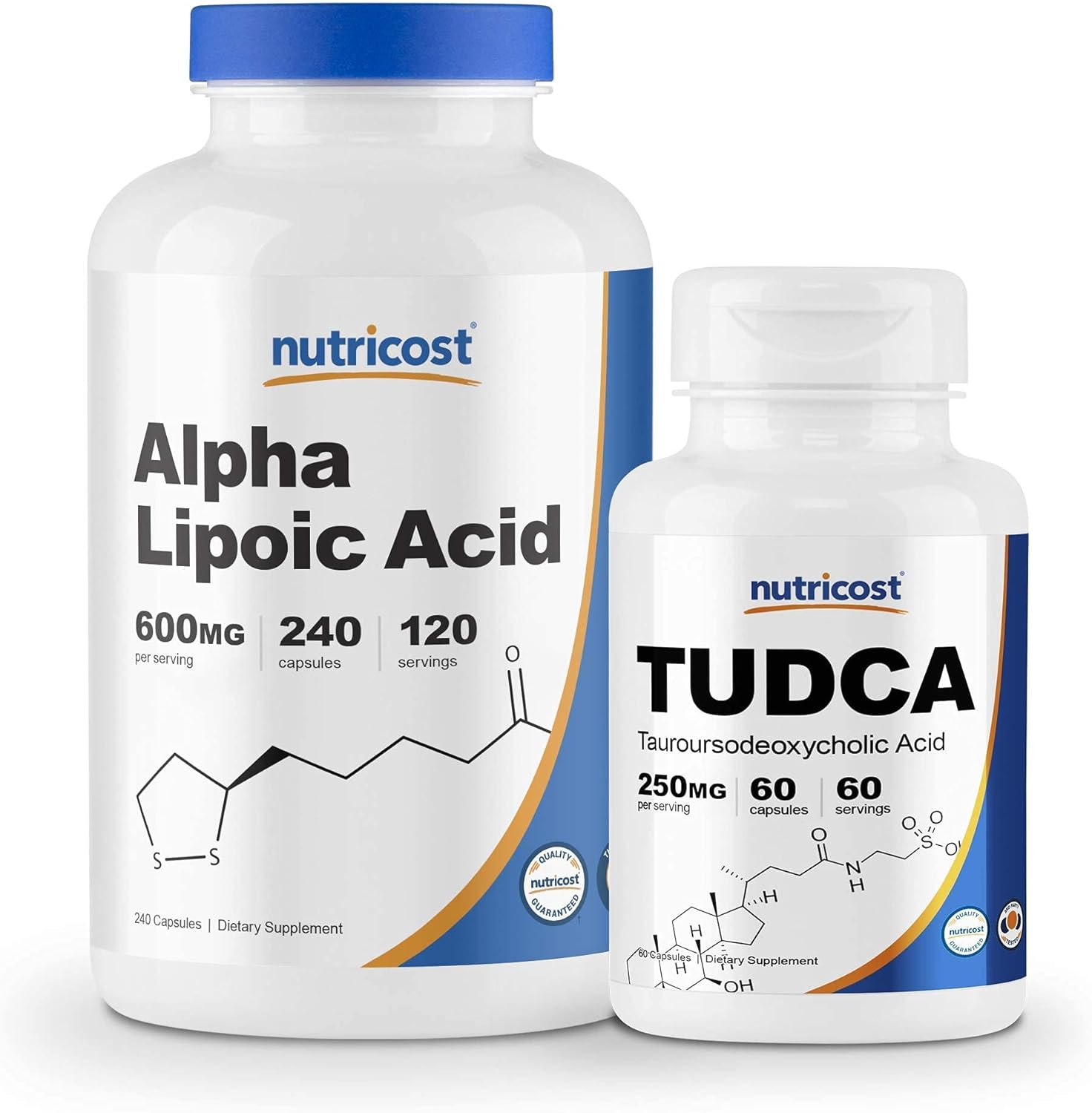 Nutricost Alpha Lipoic Acid 600mg, 240 Caps Tudca 250mg, 60 Capsules