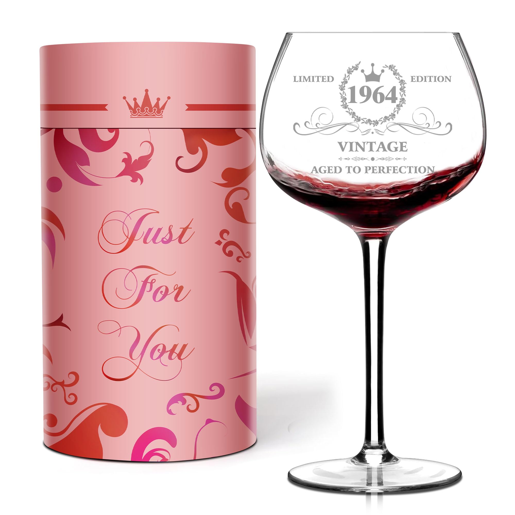 Birthday Gifts For Her, Vintage 1964 Wine Glass, Birthday Decorations For Women, Birthday Gifts For Women, Friends, Sister, Mom