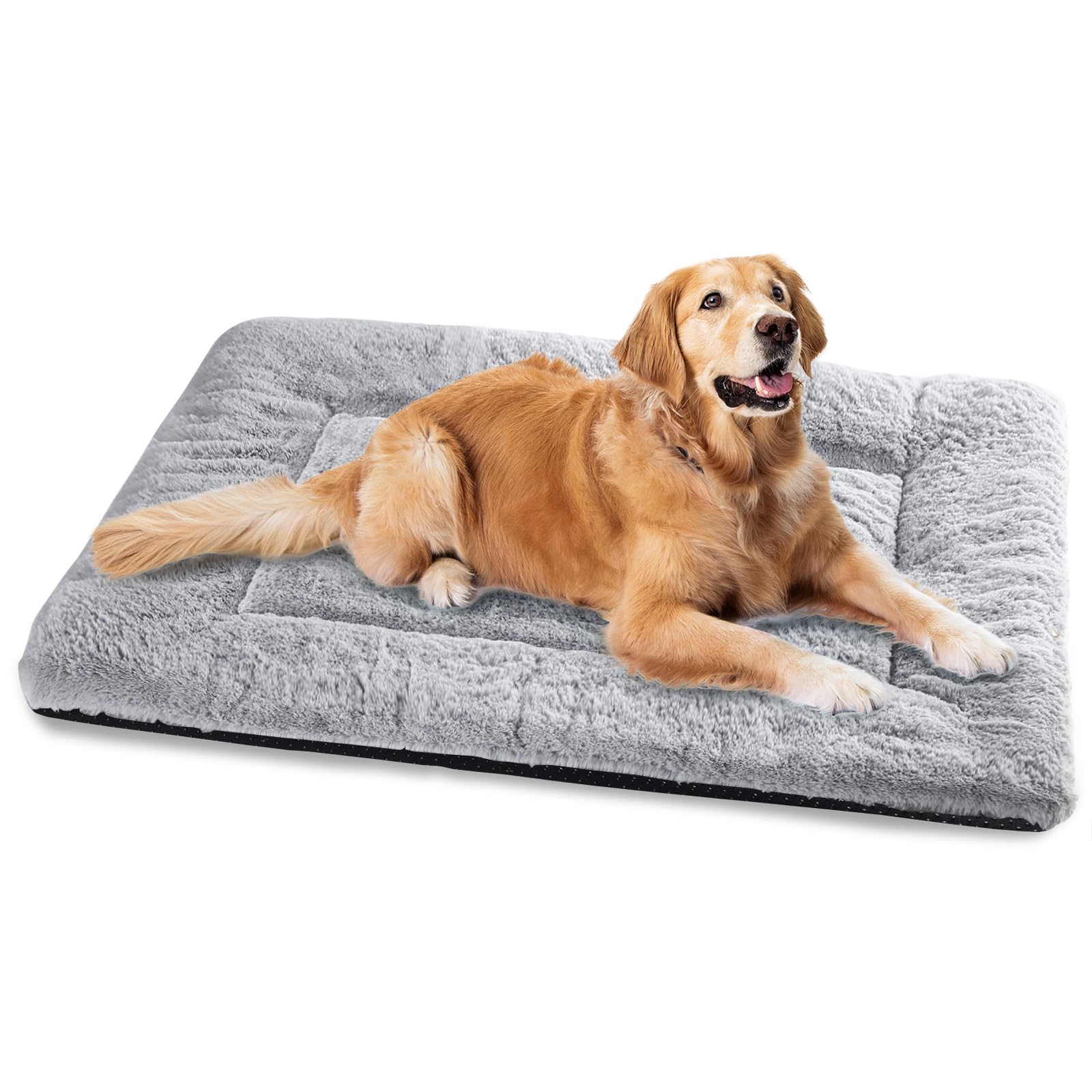 Baodan Cuccia per cani di taglia grande, lavabile, 122 x 75 cm, soffice con fondo antiscivolo, XXL per cani di taglia grande, colore grigio