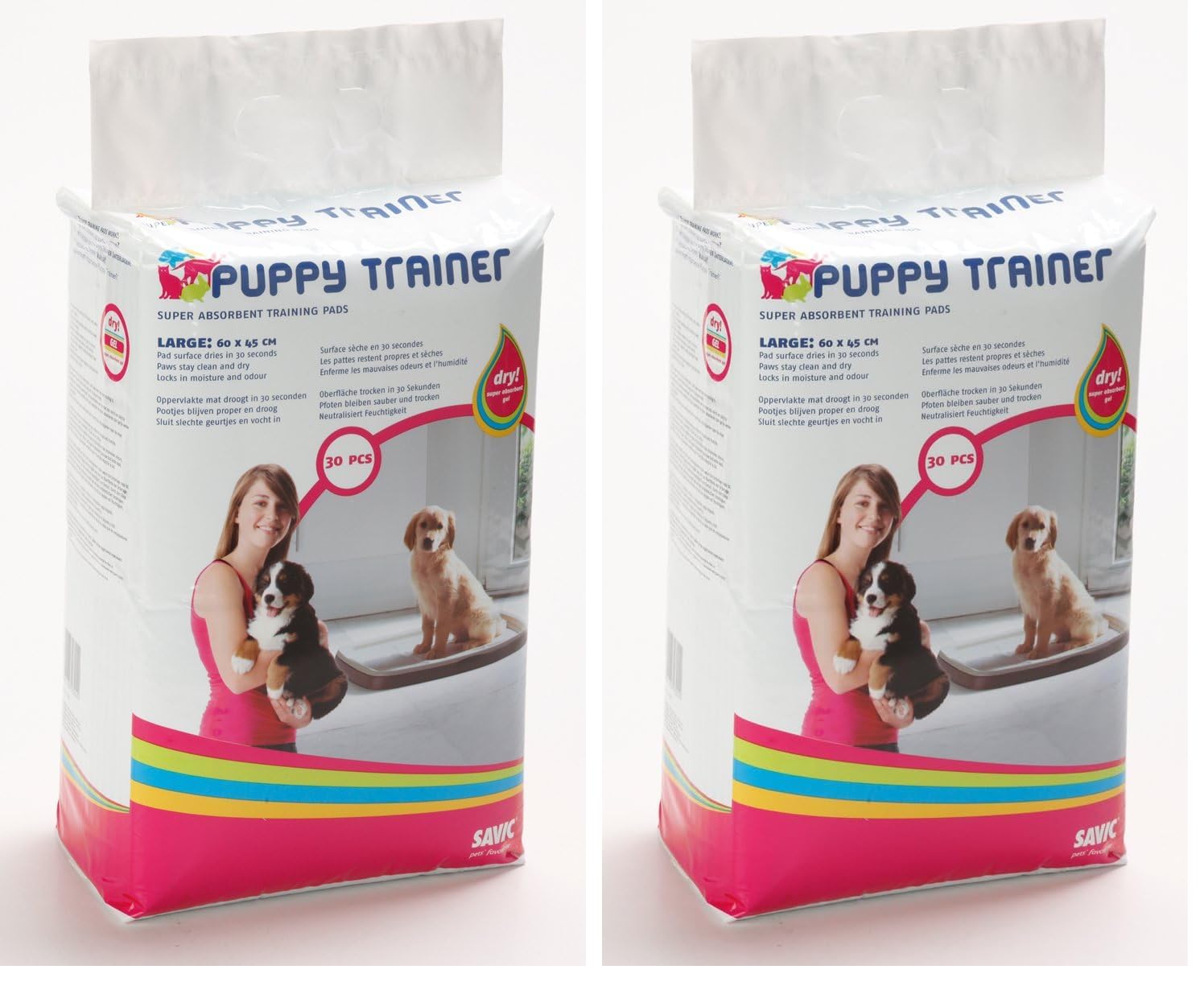 Savic Puppy Trainer Pads tapis chien absorbants anti-fuites 60x45 cm