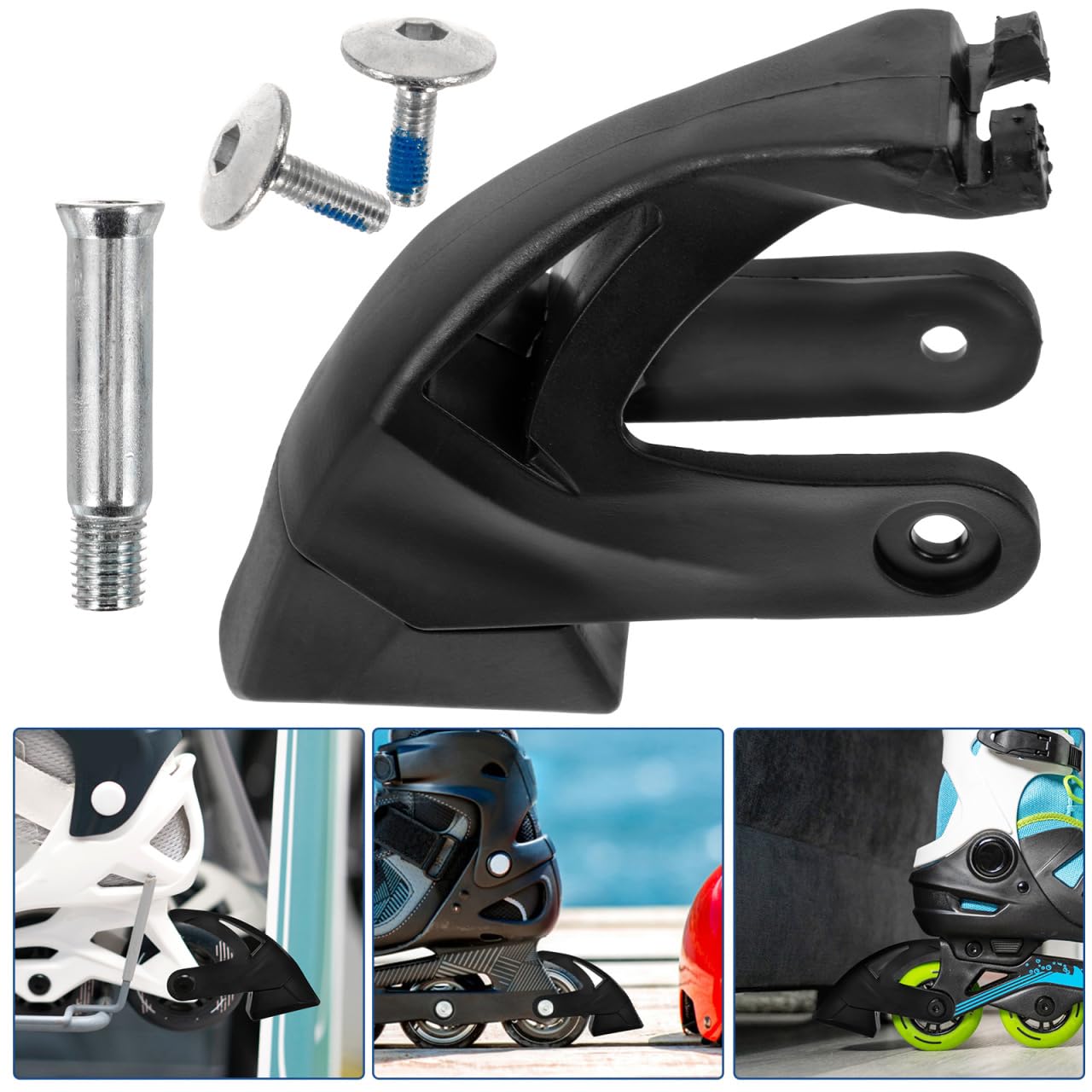 BESPORTBLE Rollenbremsvorrichtung Bremsklotz Inline-Skates bremsen schlecht Schlittschuhe zubehör Bremse für Inline-Skates Rollschuhe für Erwachsene Skaterschuhe Rollschuhstopper