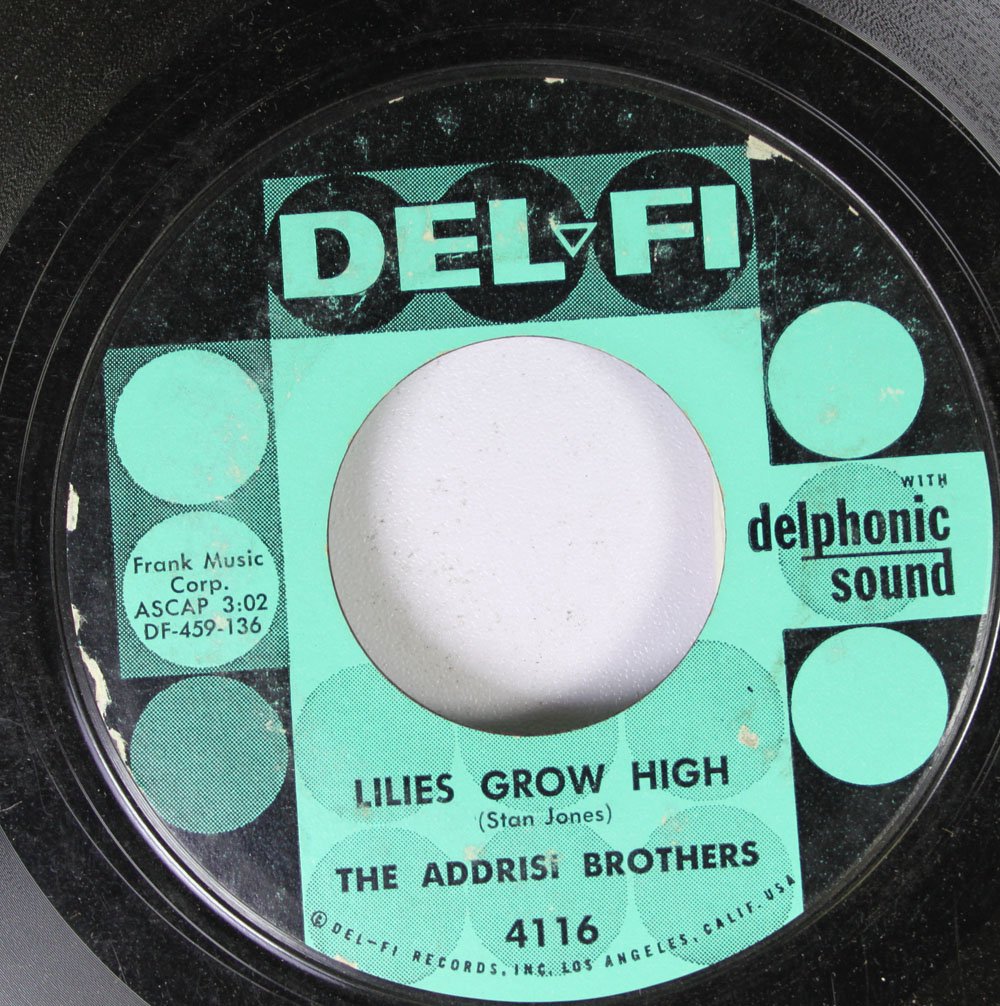 The Addrisi Brothers 45 RPM Lilies Grow High / Cherrystone