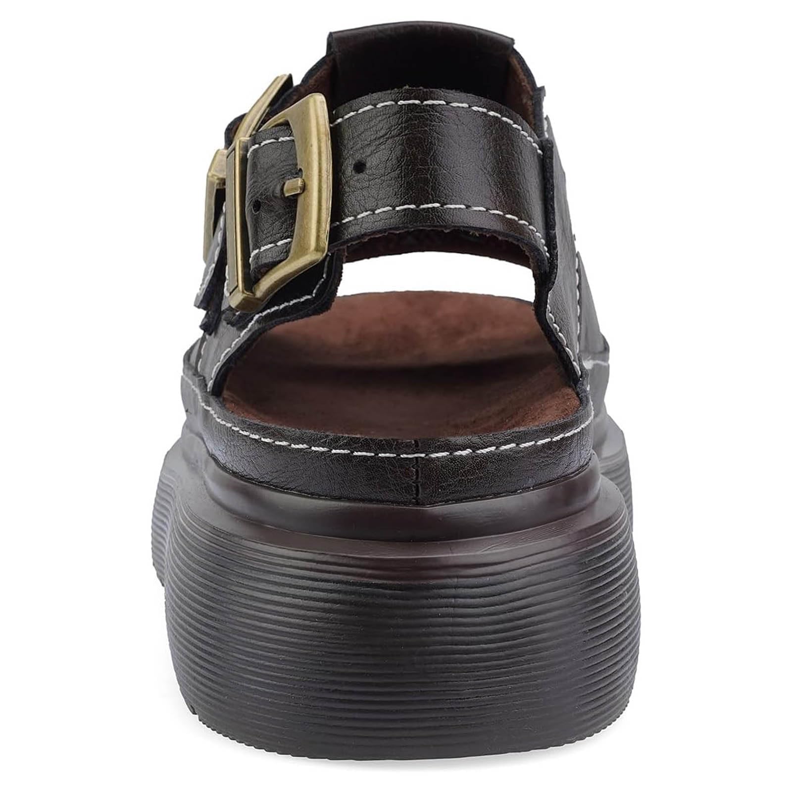 Genérico Chanclas Para Mujer Sandaliasde Verano Para Mujer, Sandalias Elegantes, Cós, Ligeras Y Ajustables Mules De Cuero Cós Pantuflas De Cuña Con Vintage, Pantuflaspremium La Playa, Talla