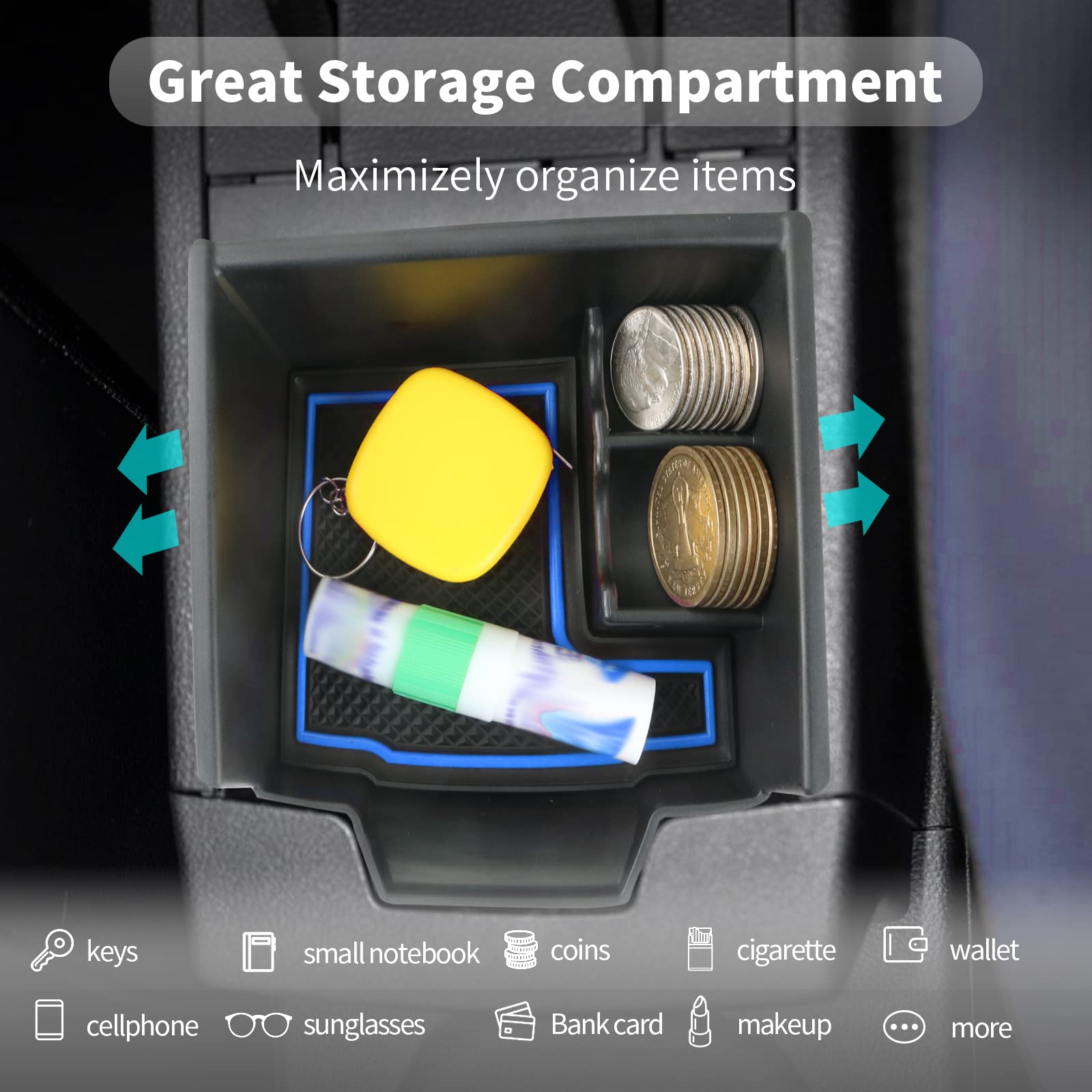 CDEFG Compatible con Renault Symbioz 2025 2026, consola central, guantera, reposabrazos, caja de almacenamiento multifuncional, organizador de consola para el centro de coche, bandeja Symbioz E-Tech