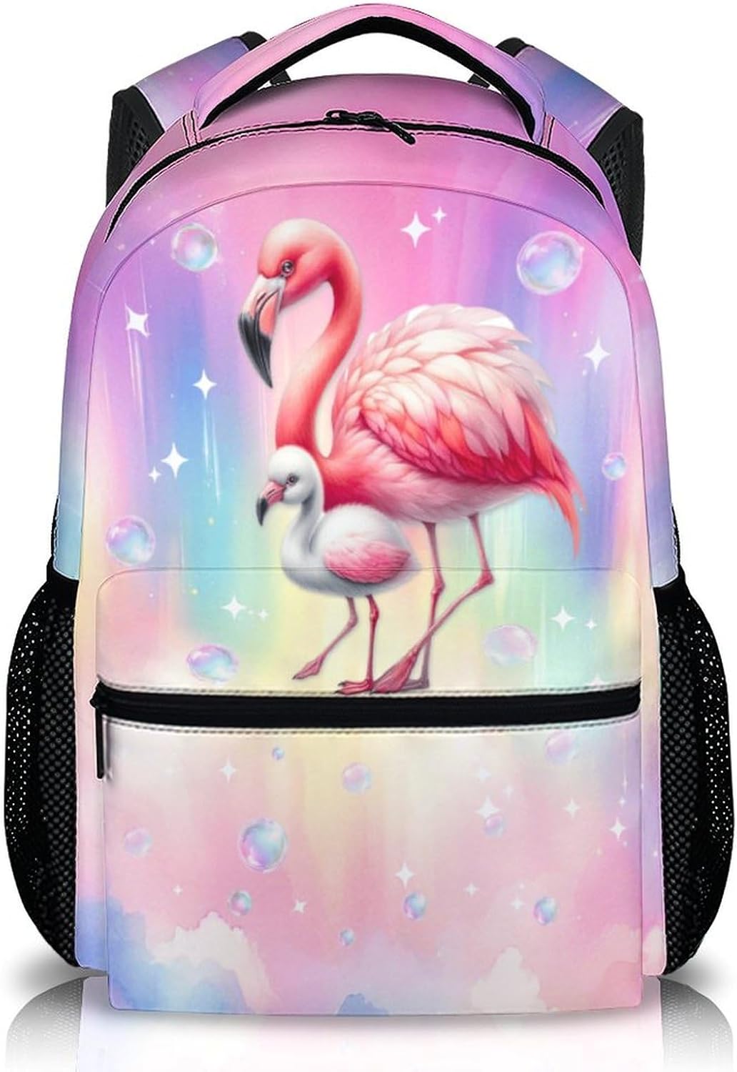 Kids Backpack for Girls, Butterfly Bookbag for Kids, 17 Inch Pink Butterfly Schoolbag for Preschool Kindergarten Primary, Lightweight Backpack for School Travel