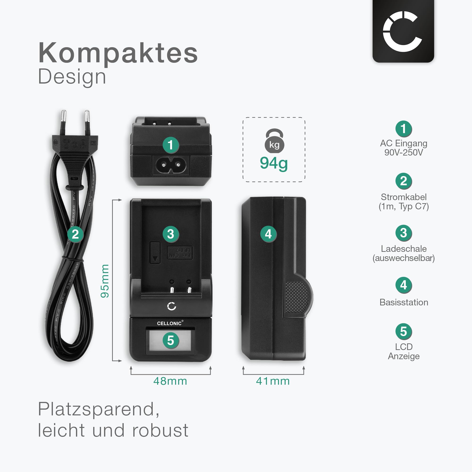 CELLONIC 2X Akku für Kamera Kompatibel mit Sony DSLR-A200 (α200), DSLR-A230 (α230), DSLR-A330 (α330), NP-FH50 - (700mAh, 7.4V) + Ladegerät