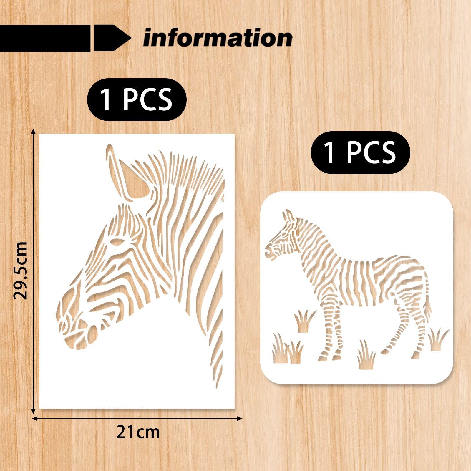 Zebravorlage, Wiederverwendbares DIY Zeichnen Hohlen Werkzeug, Kreative Tiersymbolvorlage
