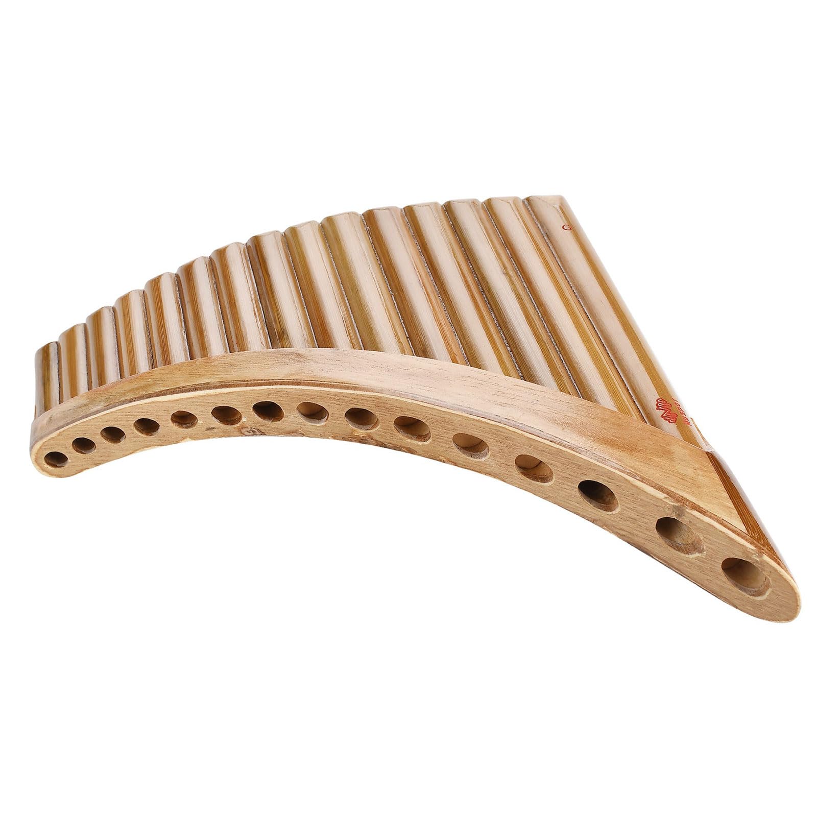 Flûte à pan naturelle G pour flûte à panpipe avec sac de rangement souple Folk Woodwind Musical Instruction