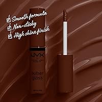 Vista 2 de NYX PROFESSIONAL MAKEUP Butter Gloss Brown Sugar, Brillo de labios no pegajoso - Lava Cake (marrón intenso)