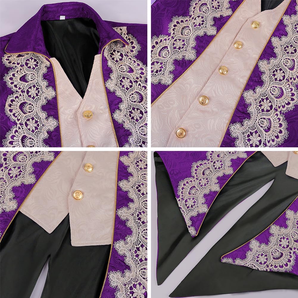 AGYMNX Ropa gótica para hombre, abrigo steampunk frack, vintage, gótico victoriano, chaqueta renacentista, cosplay, disfraz de Halloween, abrigo bordado