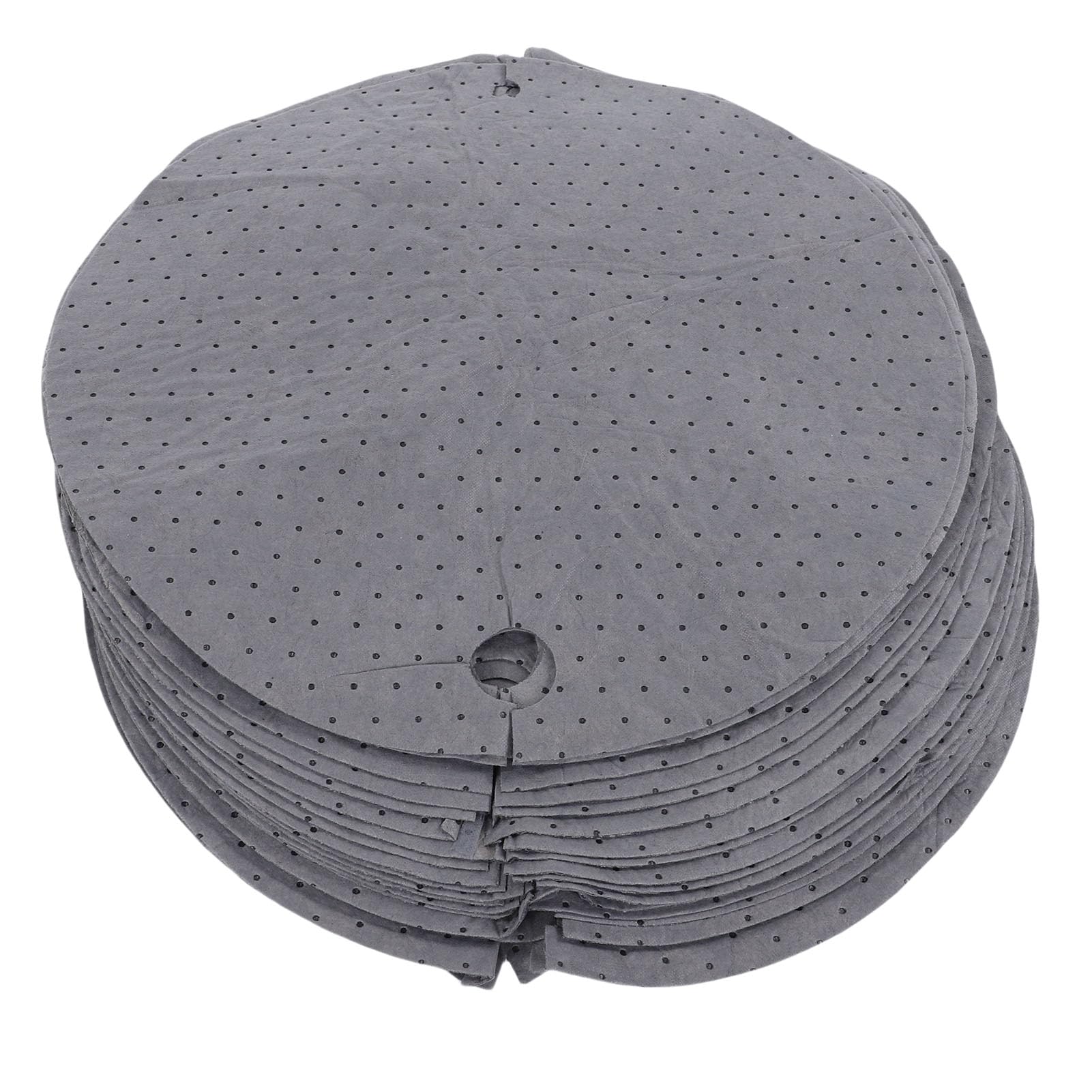Naroote 25 Tapis Absorbants pour Dessus de Fût, Tapis Absorbants Rapides de 21 Pouces de Diamètre avec Conception à Trous en, pour Fûts de 55 Gallons, Ateliers, Sous-sols