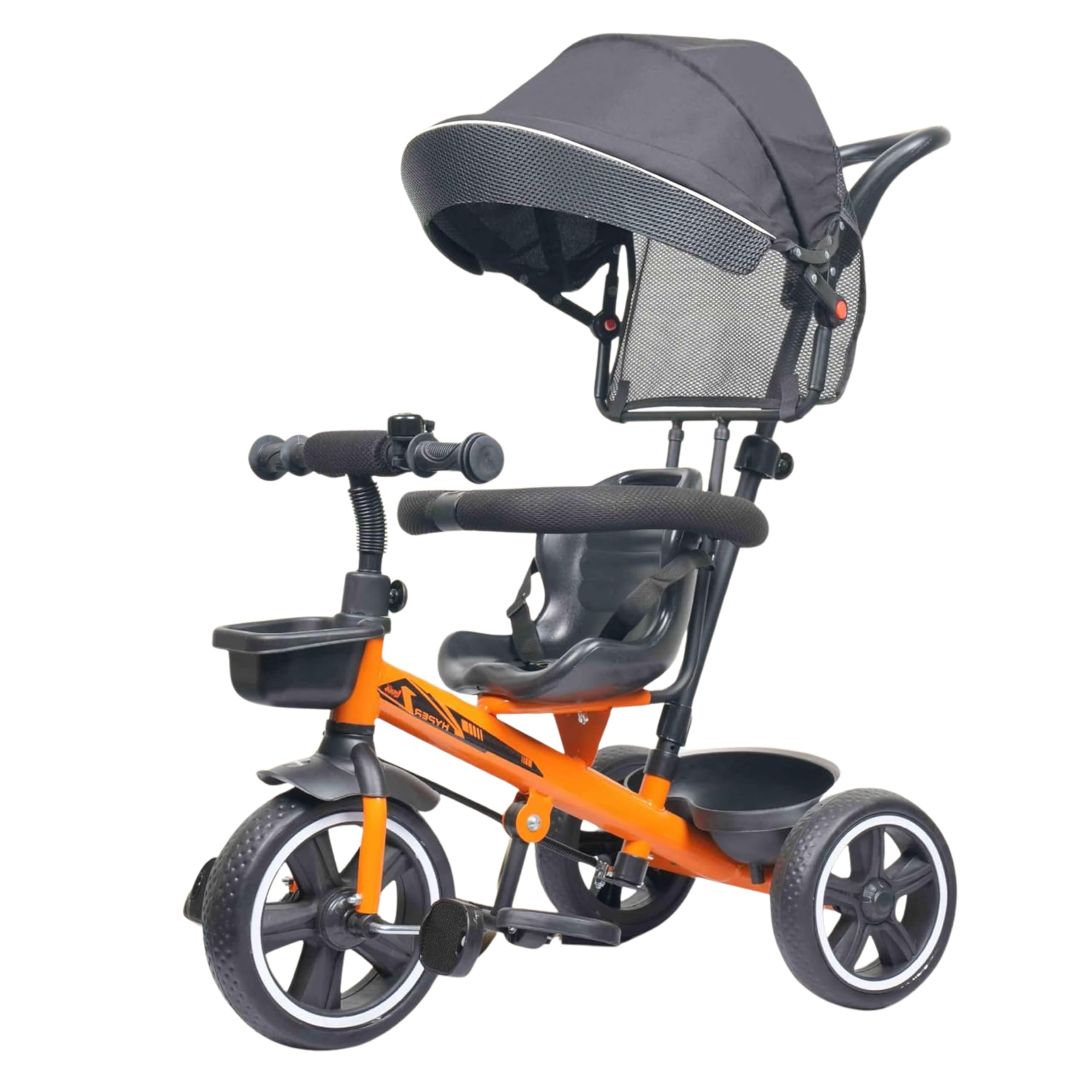 Luusa® TFT Hyper 500 PRO Canopy Plug N Play Tricycle/Baby Tricycle with Parental Control for Age Group 2+ Years Boys/Girls/Carrying Capacity Upto 30-KGS Proudly Made in India (Orange)-picture-44