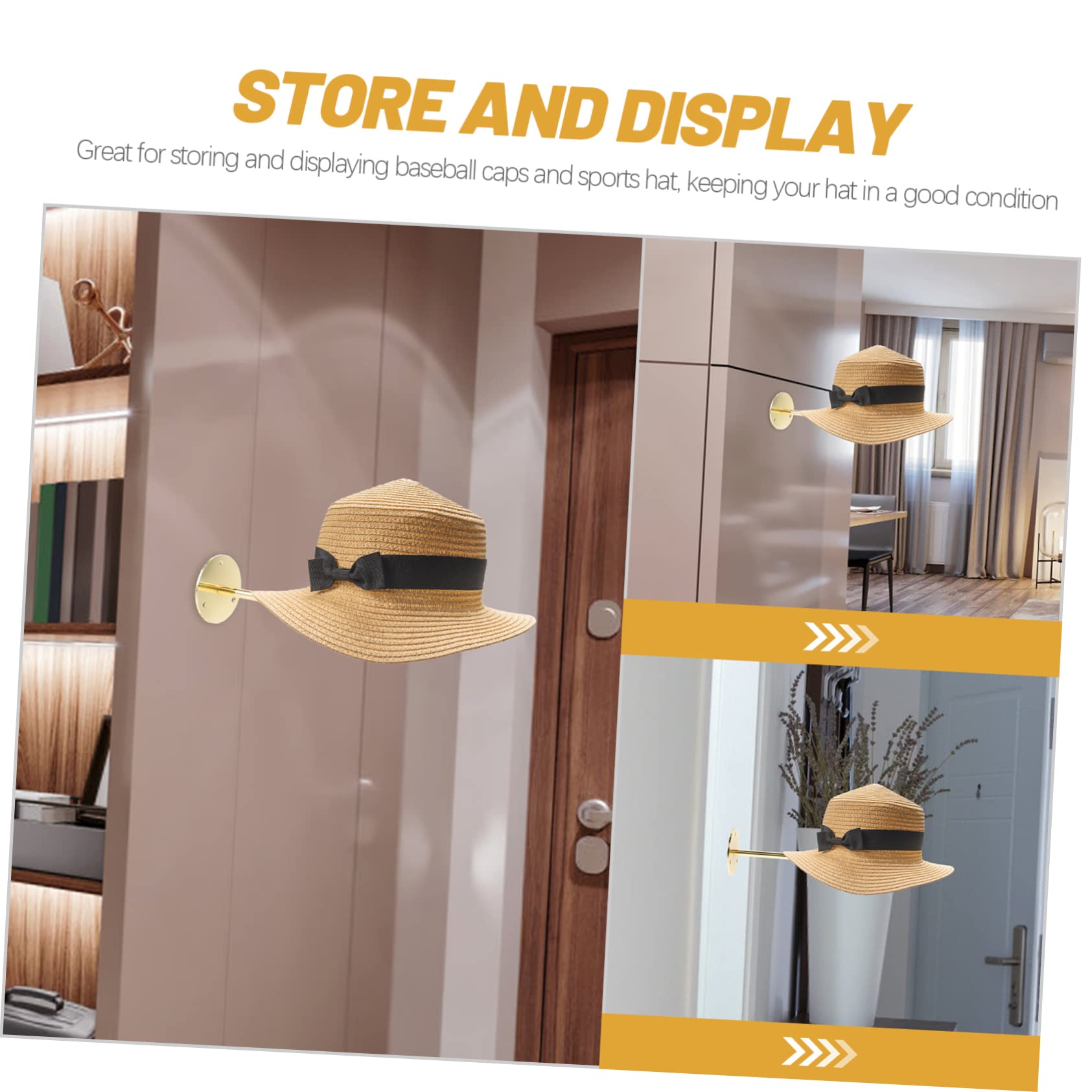 Zerodeko Soporte de Pared para Gorras de Béisbol de Madera y Metal