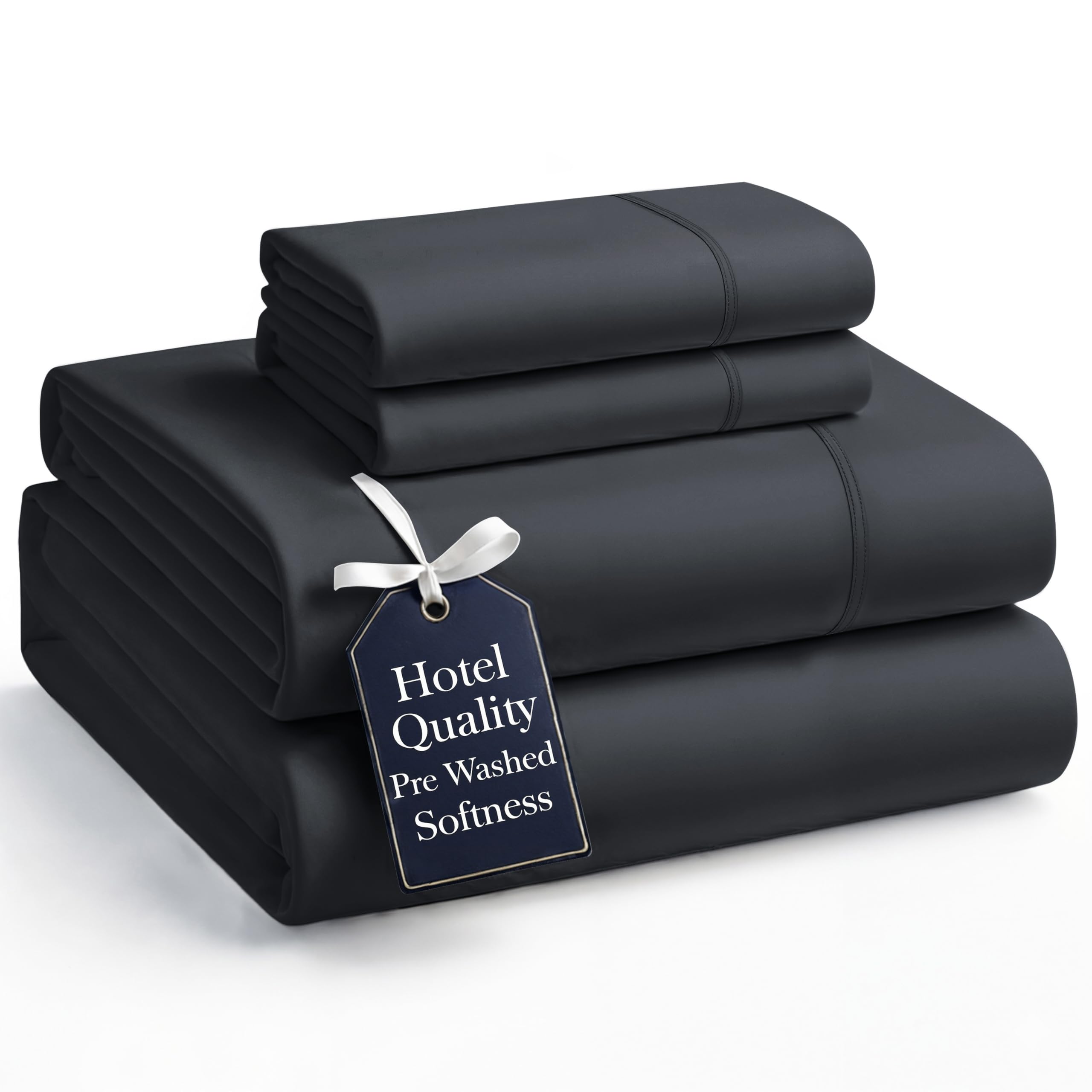 Casa Platino Queen Bedding Sheet Set Pre-Washed 4 Piece Ultra Soft Bed Sheets for Queen Size Bed Brushed