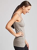 Vista 4 de Kalon Paquete de 4 camisetas sin mangas para mujer con diseño moderno y pechugona