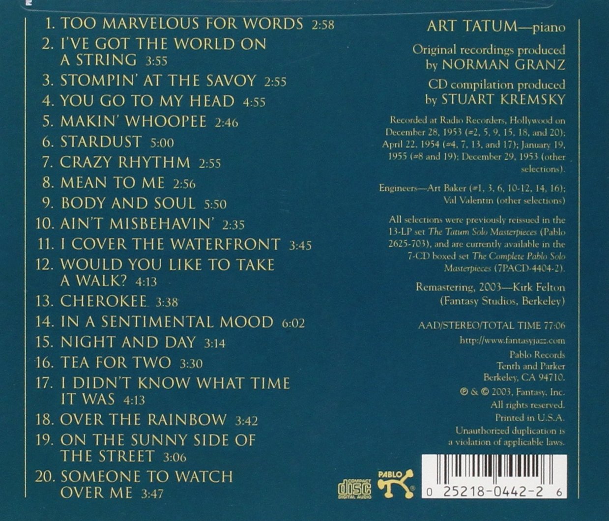 Best Of The Pablo Solo Masterpieces