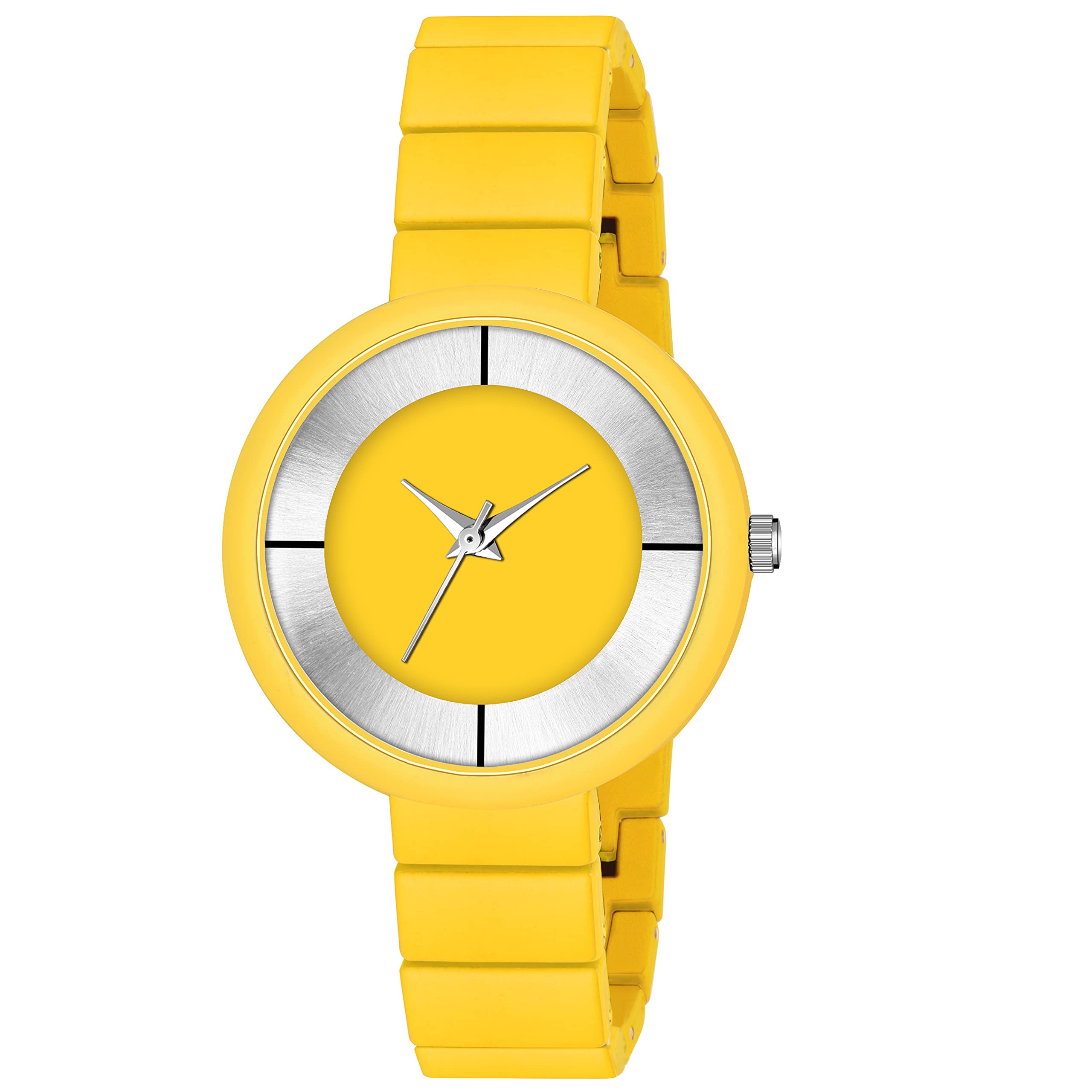 niyati Nx Yellow & Silver Dial with Yellow Metal Strap Analog Watch for Girl & Women (B09B4XDHSH) Amazon Price History, Amazon Price Tracker