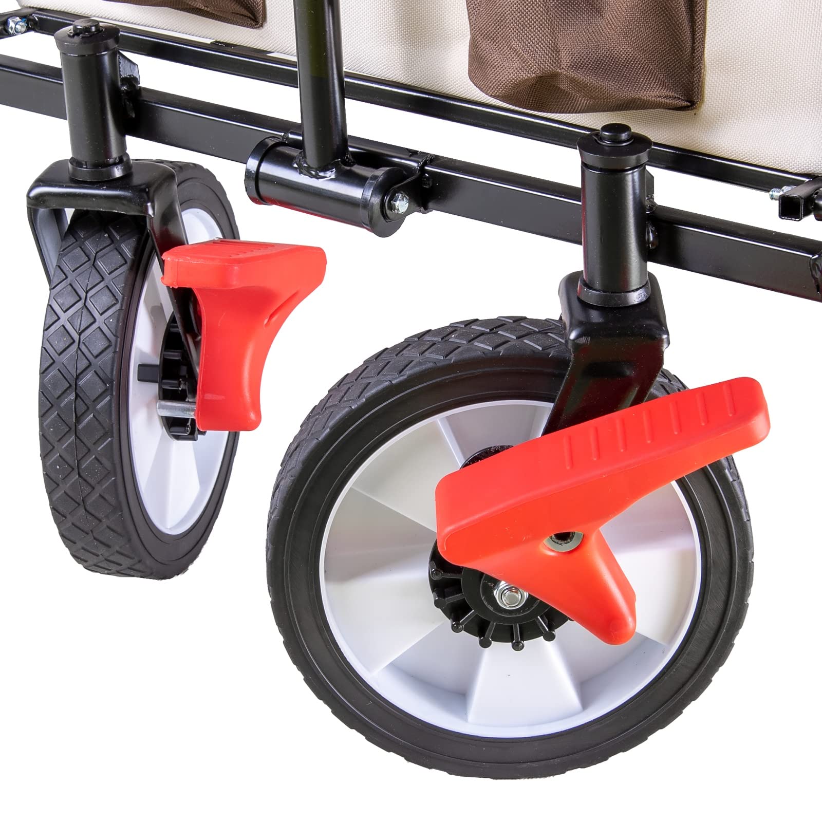 Chariot De Transport Pliable Avec Toit Et Sac Isotherme - Charge 100kg - Pneus Caoutchouc - Idéal Jardin & Courses