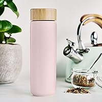 Vista 5 de Pinky Up Tatyana - Taza de cerámica con infusor de té de acero inoxidable, taza de viaje con tapa para té de hojas sueltas, perfecta para rutinas