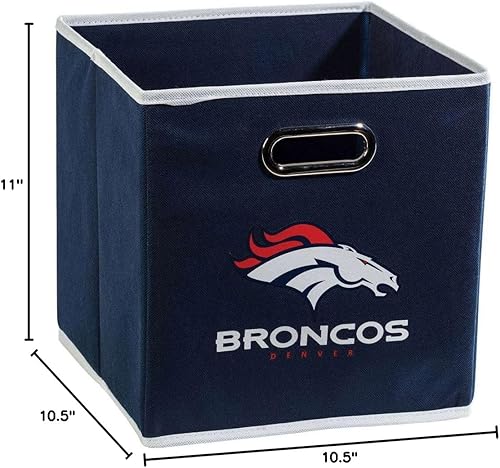 Miniatura 228 de Cubo de almacenamiento Franklin Sports, de tela, del equipo de la NFL, apto para adaptarse a contenedores de almacenamiento (11 x 10.5 x 10.5), San