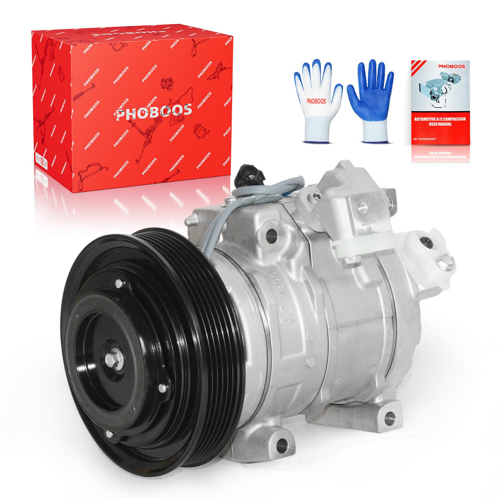 PHOBOOS AC Compressor with Clutch for Acura TL and Honda Accord V6