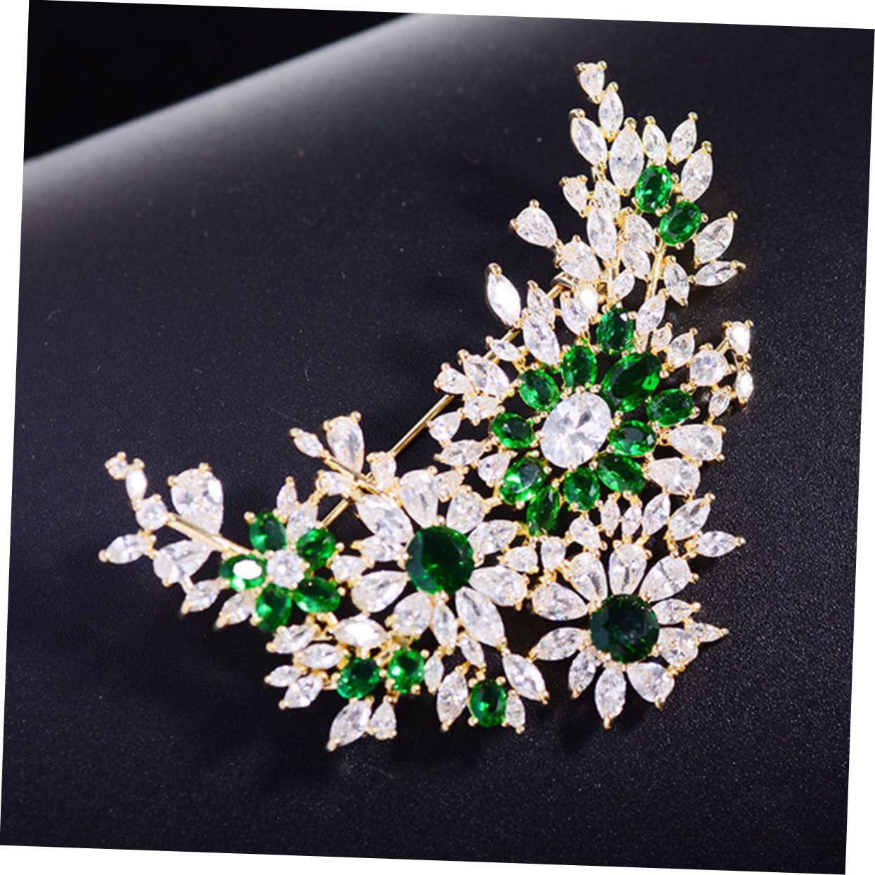 spilla da appendere mujer lady green woman corpetto spilla splendente spilla zircone