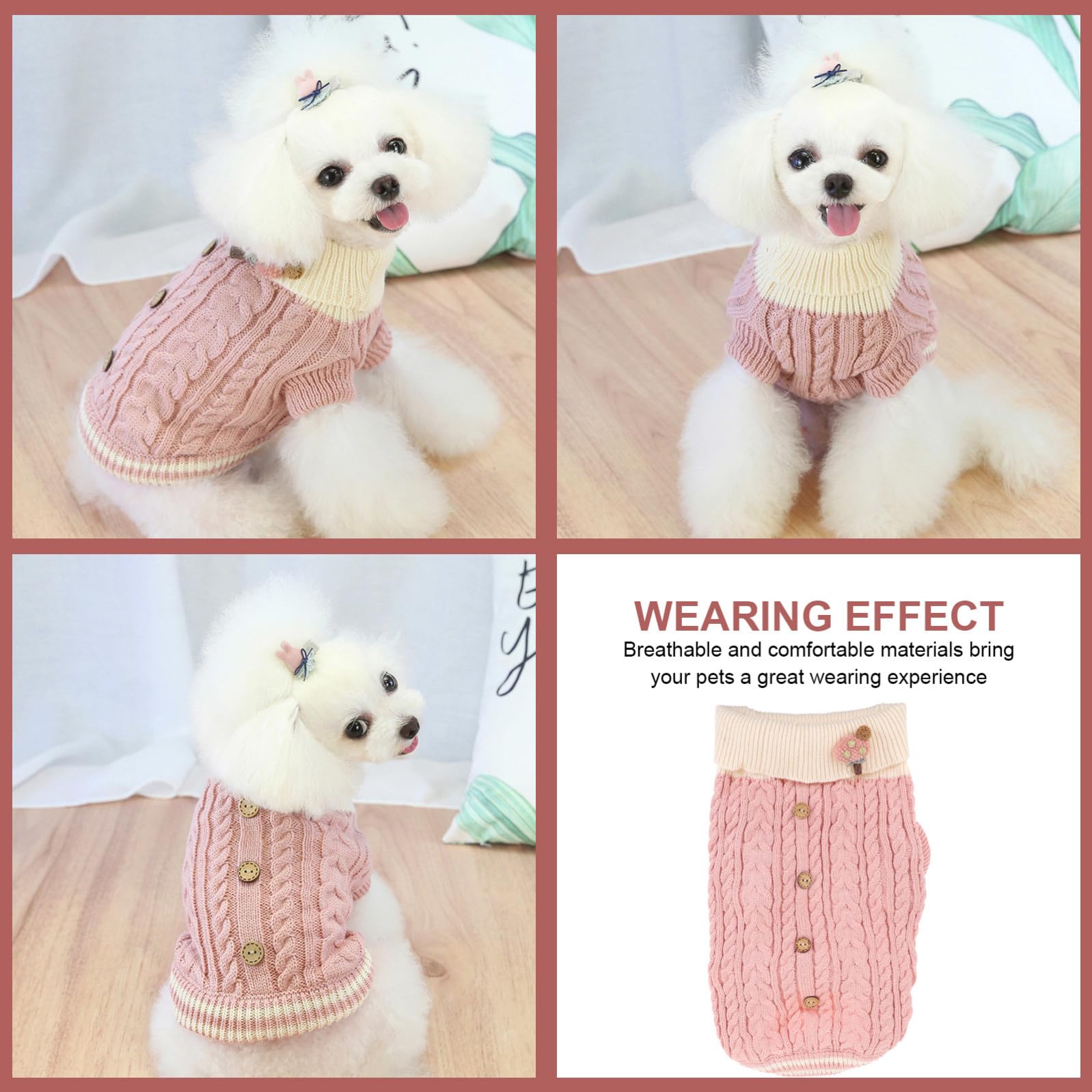Beaupretty 3pièces Pull pour Chien à Vêtement Automne Hiver Doux Et Chaleureux pour Chiens De Petite