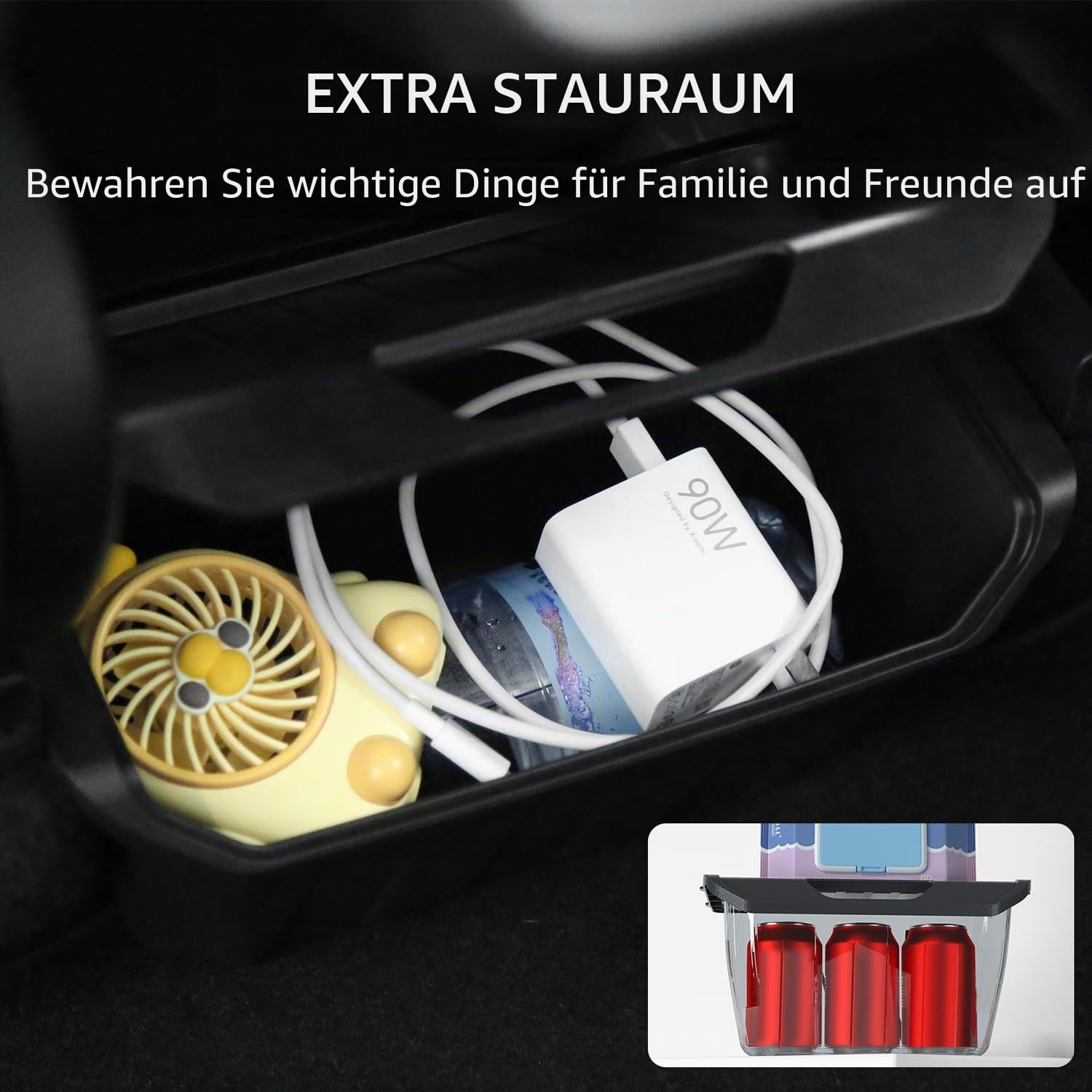 Arcoche Model Y Hinter Center Center Consore Kasten Backseat Beutel Tpe Unter Seat Bin Für Tesla Modell Y Accessories 2026 2025 2024 2023 2022 2021 2020