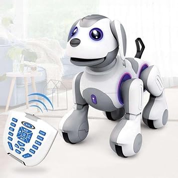 22 Fonksiyonlu Şarjlı Uzaktan Kumandalı Ve El Sensörlü 28 Cm Akıllı Robot Köpek Sesli Işıklı Programlama Dans Havlama Ve Elle Kontrol Smart Dog