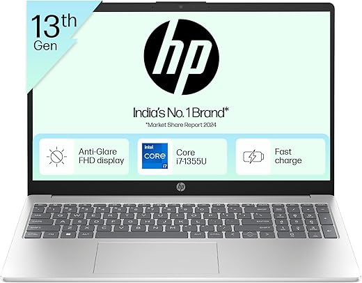 HP 15, 13th Gen Intel Core i7-1355U (16GB DDR4, 512GB SSD) Microsoft365* Office2024, Win11, 15.6inch(39.6cm) FHD Laptop, Intel Iris Xe, FHD Camera…